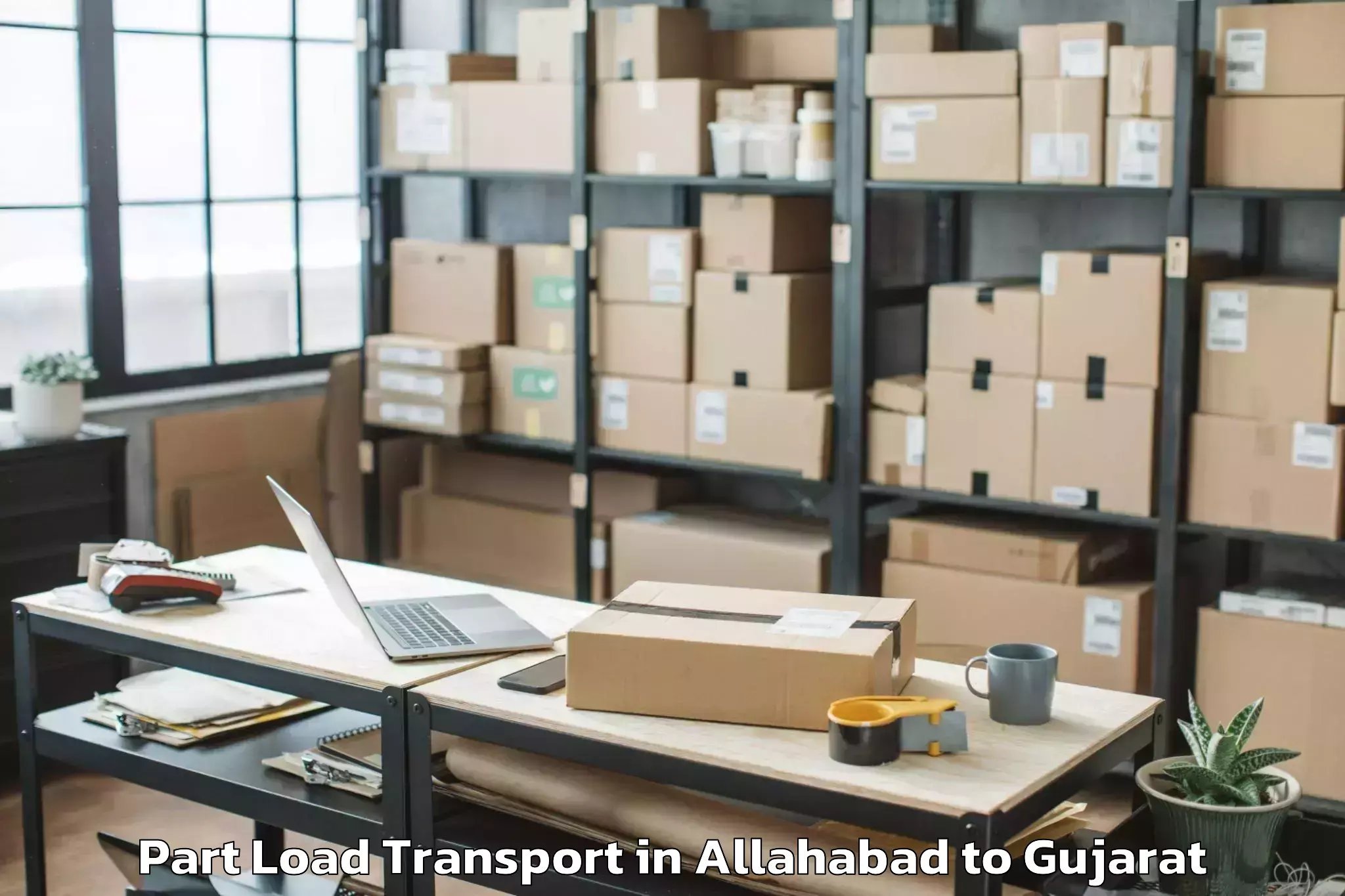 Professional Allahabad to Veraval Part Load Transport